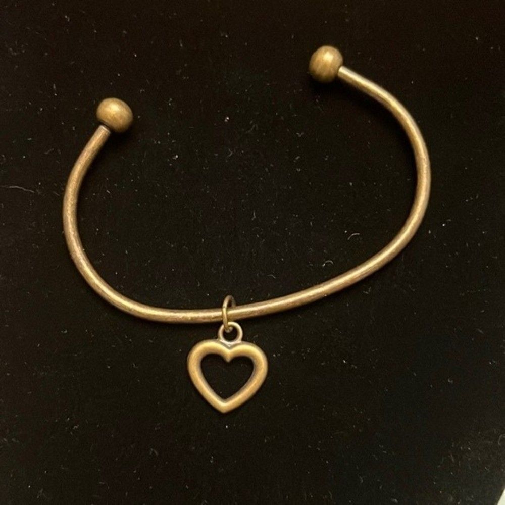 Cuff Bracelet with Removable "Heart" Charm